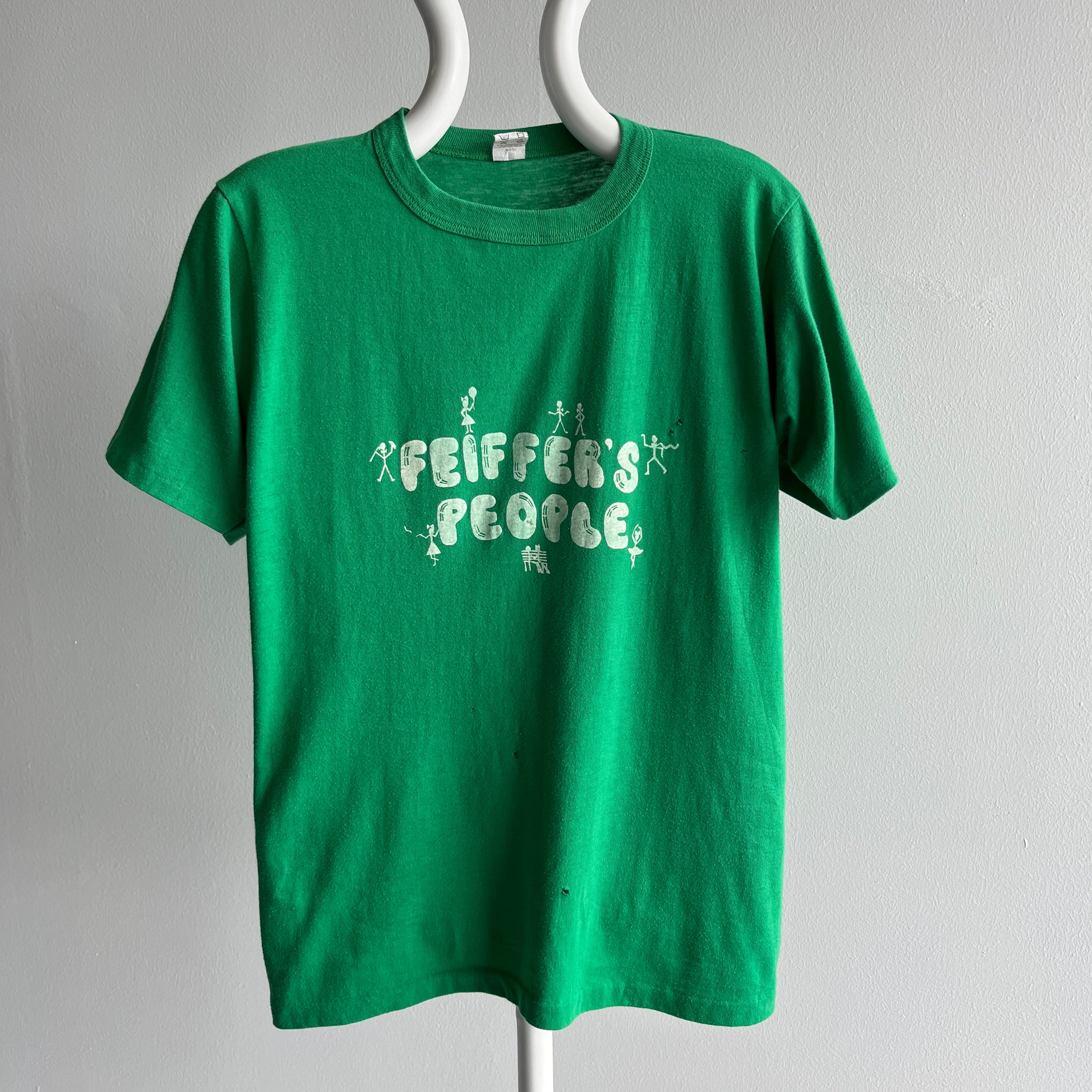 1970s Feiffer's People Rolled Neck Nicely Worn T-Shirt