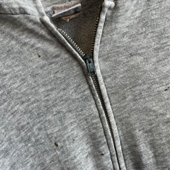 1980s Super Stained And Thin Annnnnd Soft Zip Up Hoodie by Bassett Walker