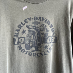 2006 Harley Front and Back T-Shirt with a Cool Bleach Stain