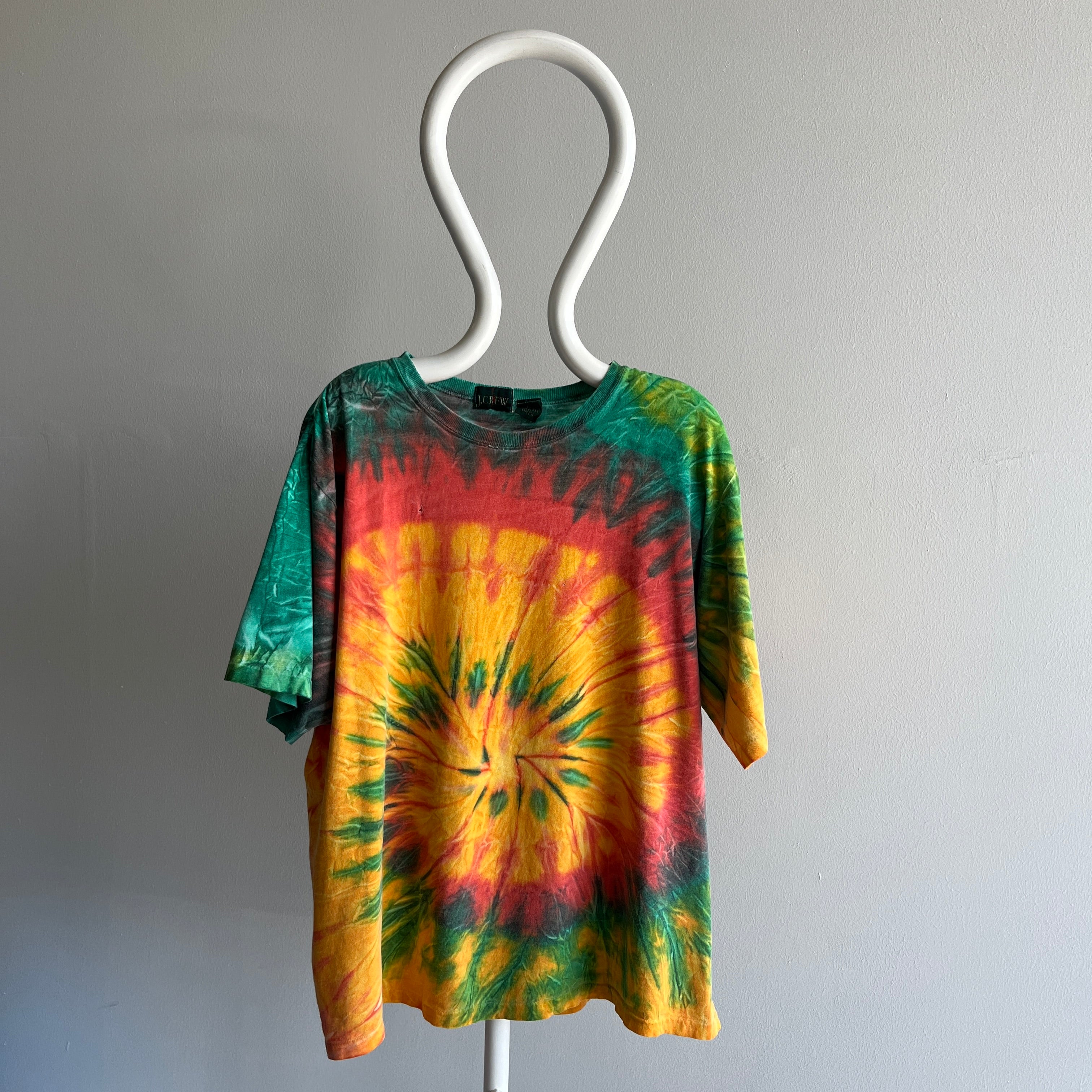 1990s USA Made J. Crew Tie Dye Cotton T-Shirt