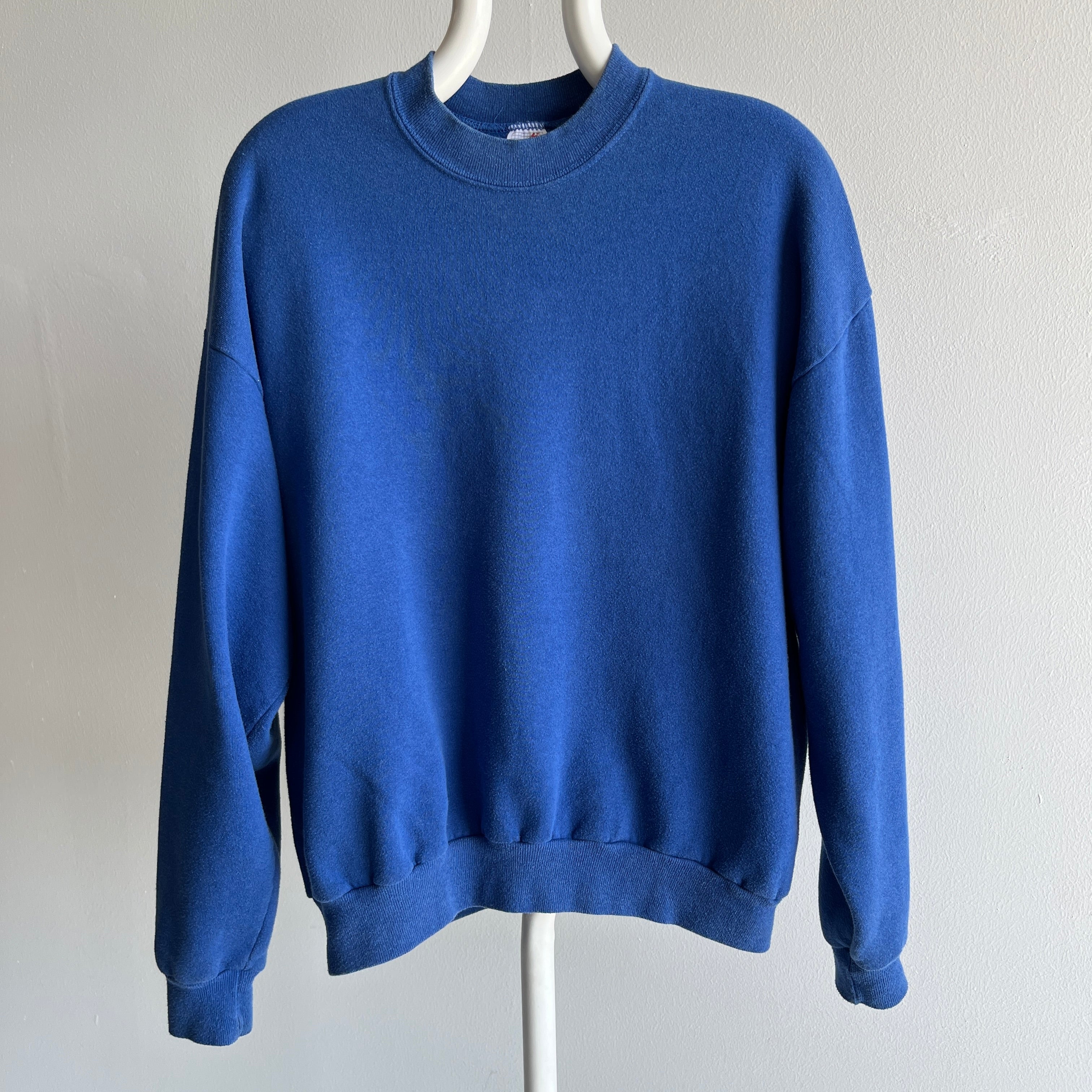 1980s Soft Blank Dodger aka Royal Blue Sweatshirt by Jerzees