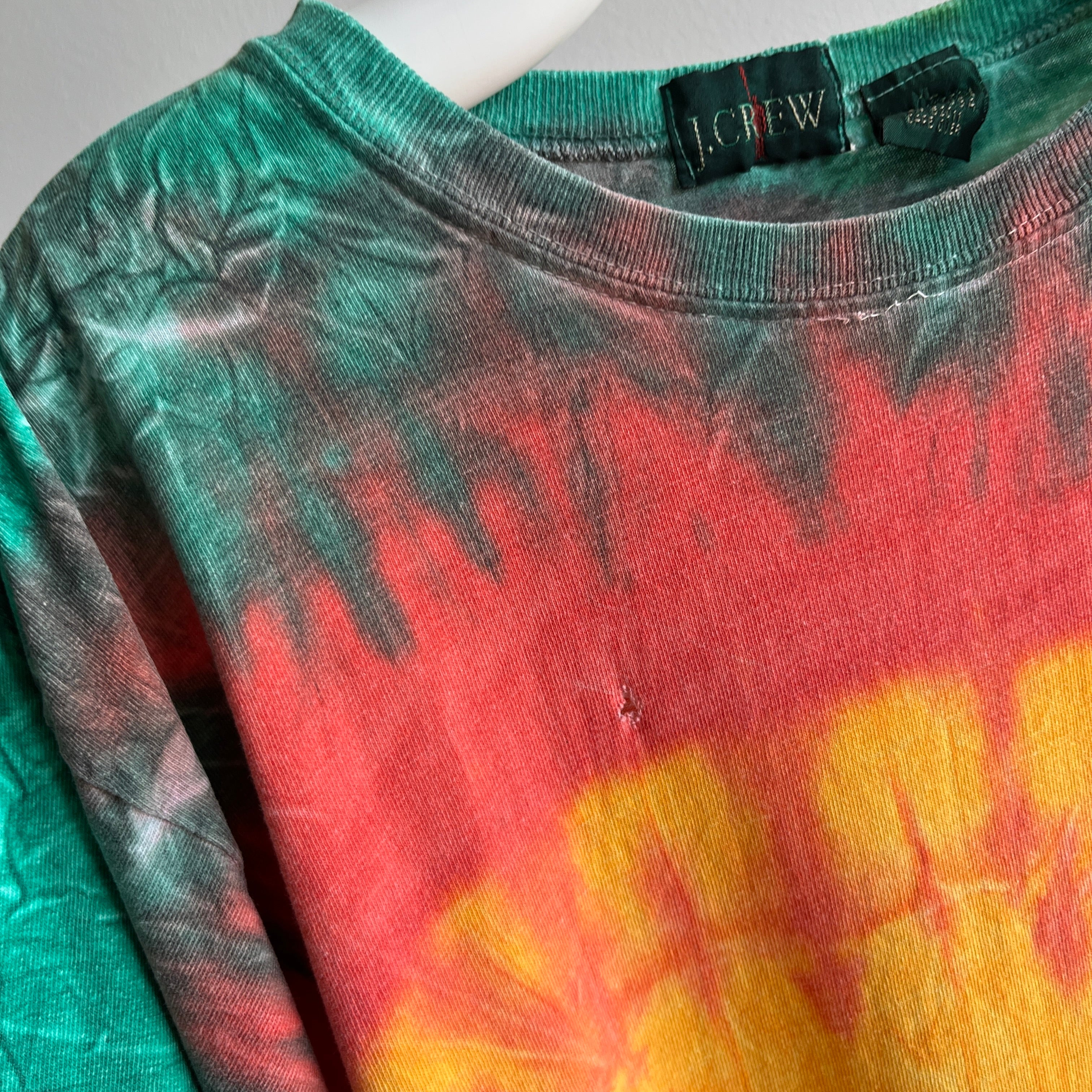 1990s USA Made J. Crew Tie Dye Cotton T-Shirt