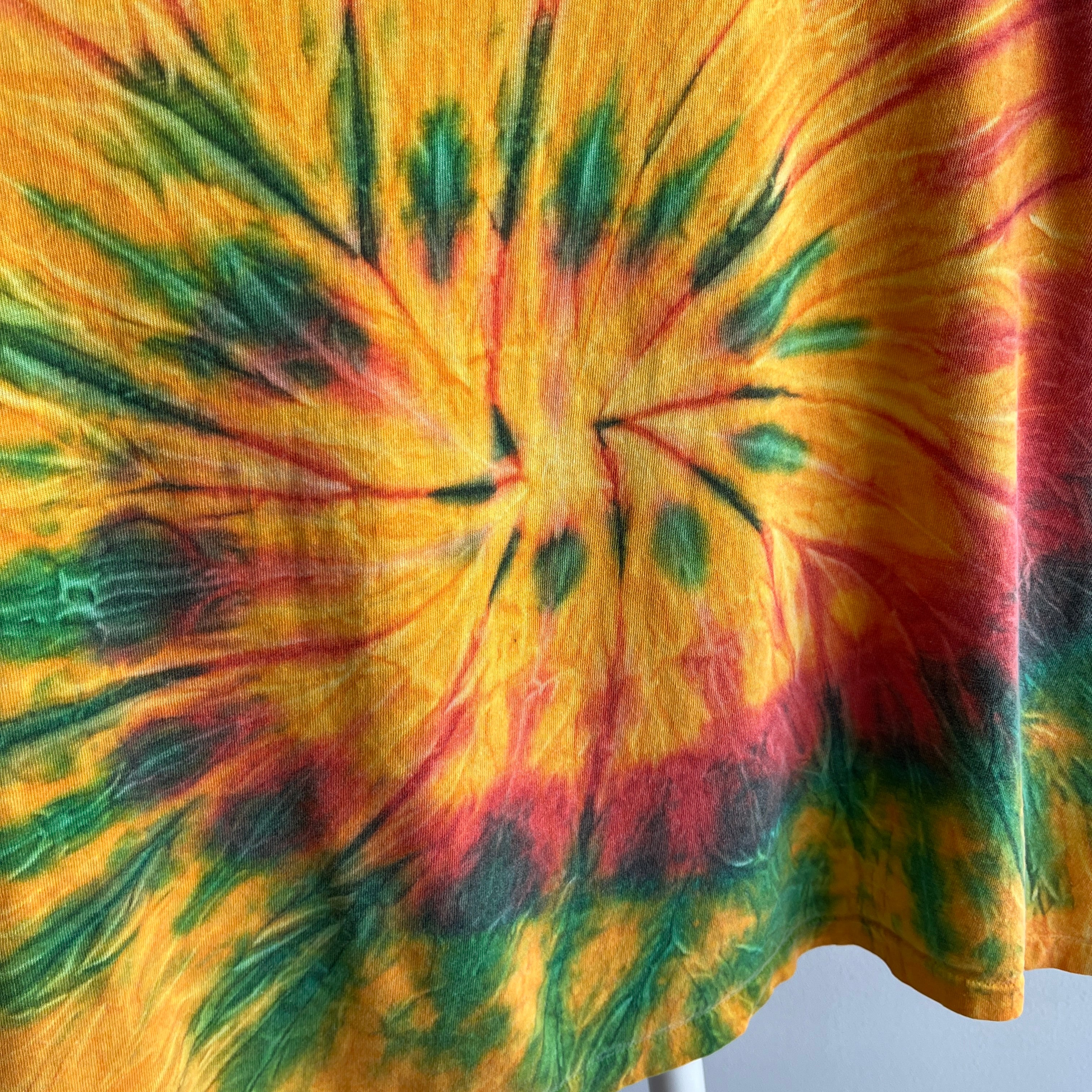 1990s USA Made J. Crew Tie Dye Cotton T-Shirt