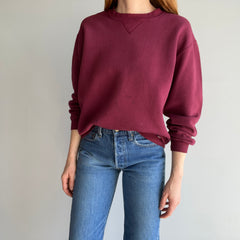 1990s Perfectly Stained Pinot Noir Colored Sweatshirt by Russell