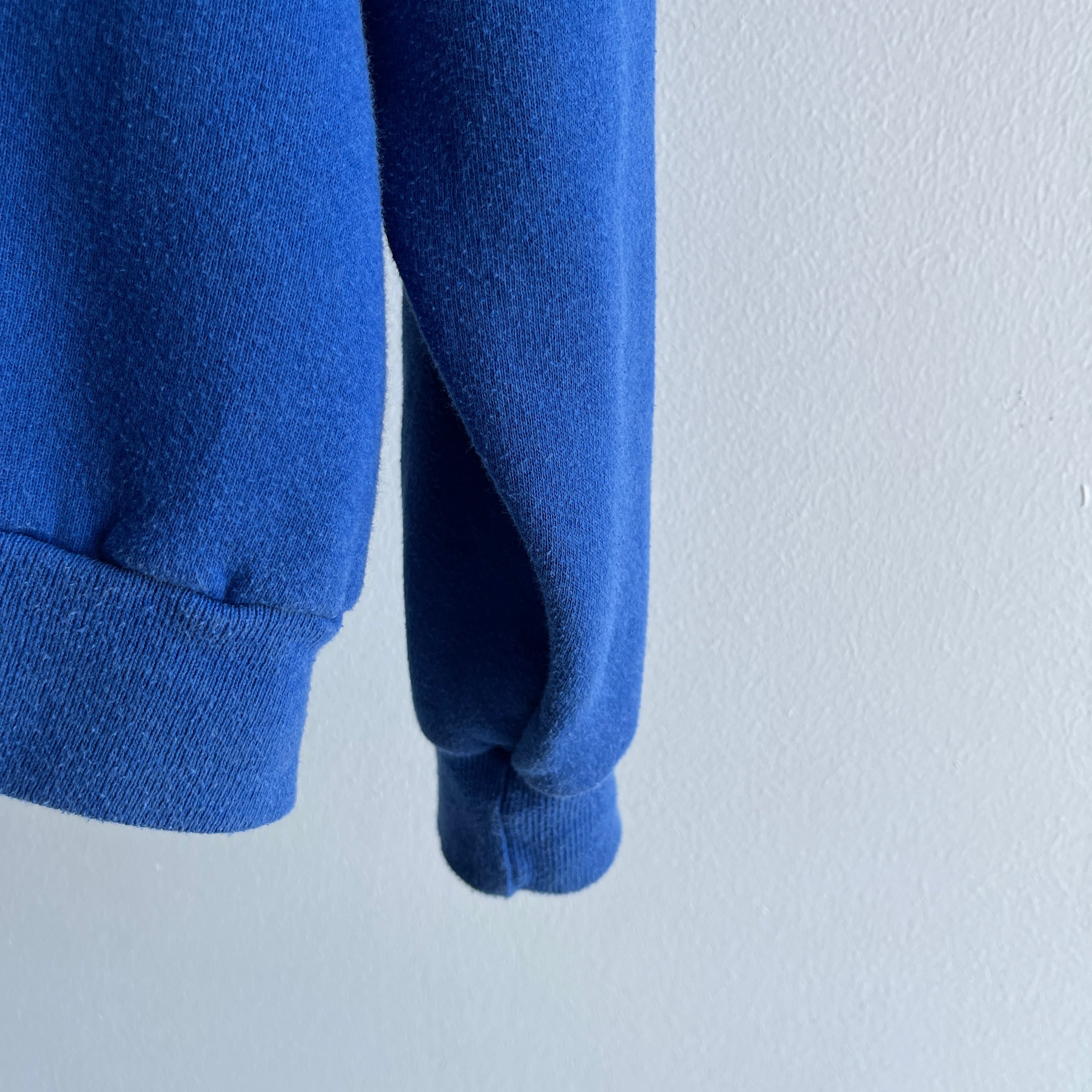 1980s Soft Blank Dodger aka Royal Blue Sweatshirt by Jerzees