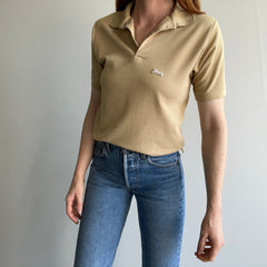 1980s Le Tigre Khaki Colored Polo Shirt