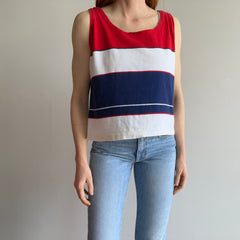 1970s Red White and Blue Soft Cotton Tank