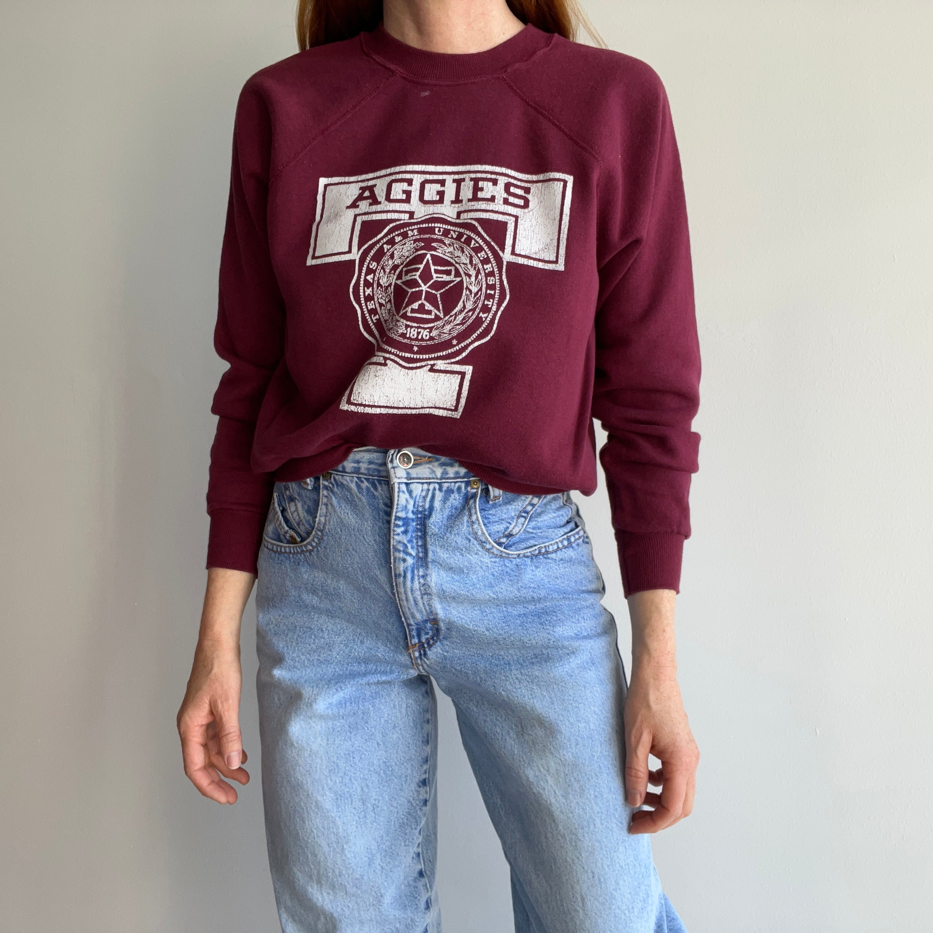 1970s Maroon Aggies Sweatshirt