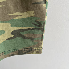 1980s Short Sleeve Rolled Neck Camo T-Shirt