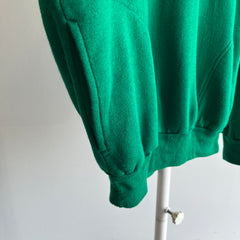 1980s Jon Lauren Kelly Green Super Duper Soft Acrylic Pull Over Hoodie