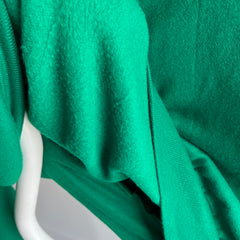 1980s Jon Lauren Kelly Green Super Duper Soft Acrylic Pull Over Hoodie