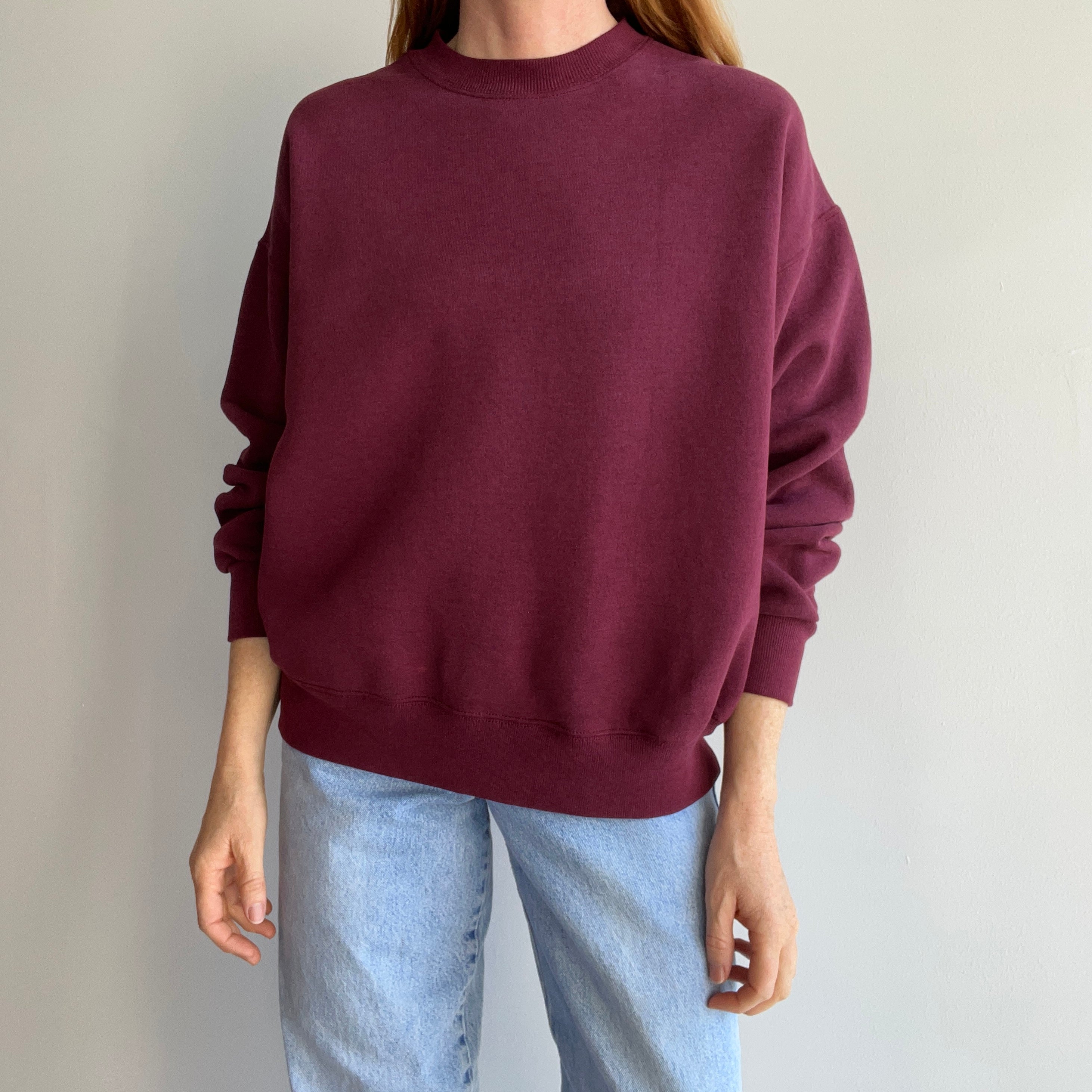 1980s Bassett Walker Burgundy Dreamboat Sweatshirt