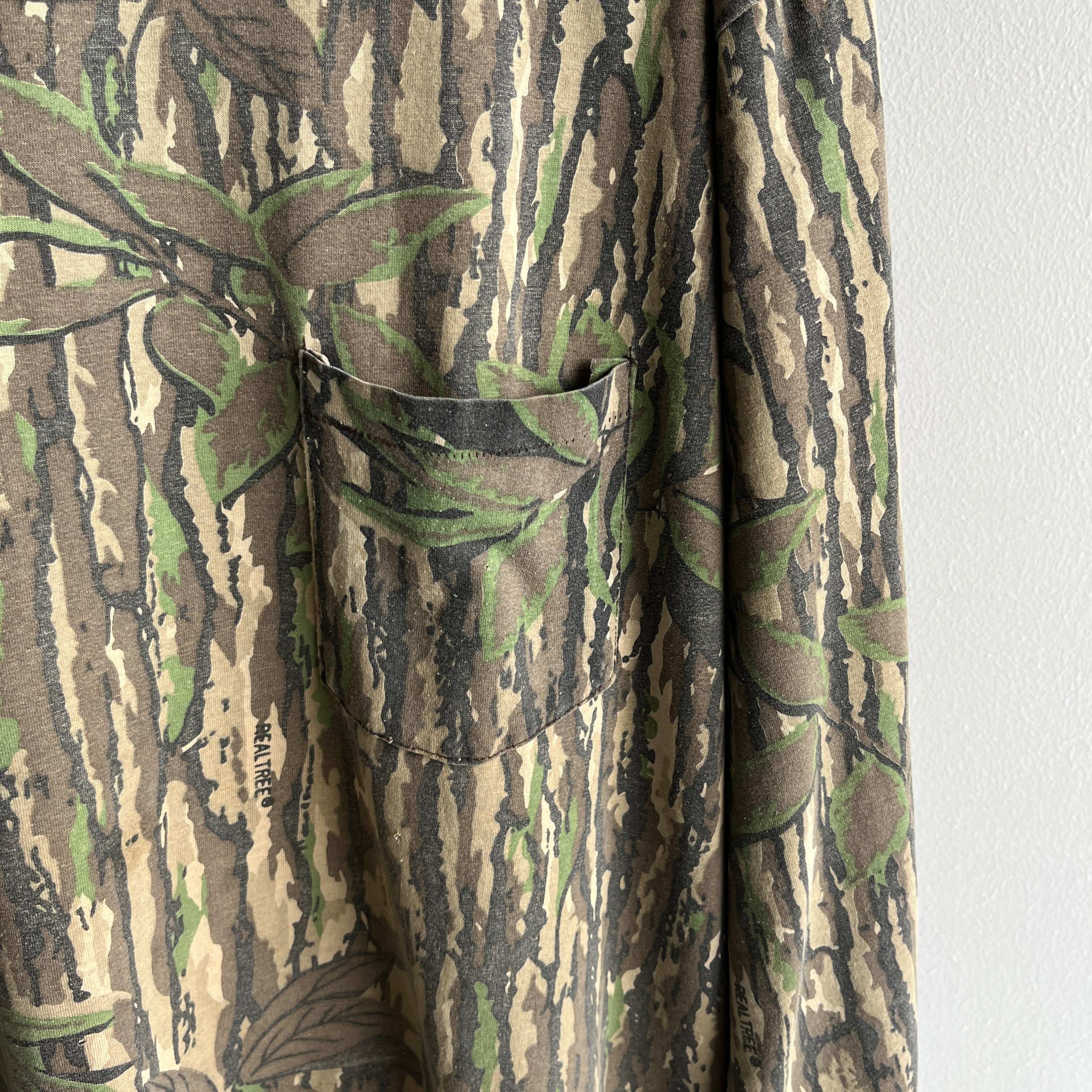 1980/90s Hand Mended Real Trees by Redhead Long Sleeve Camo T-Shirt - THIS