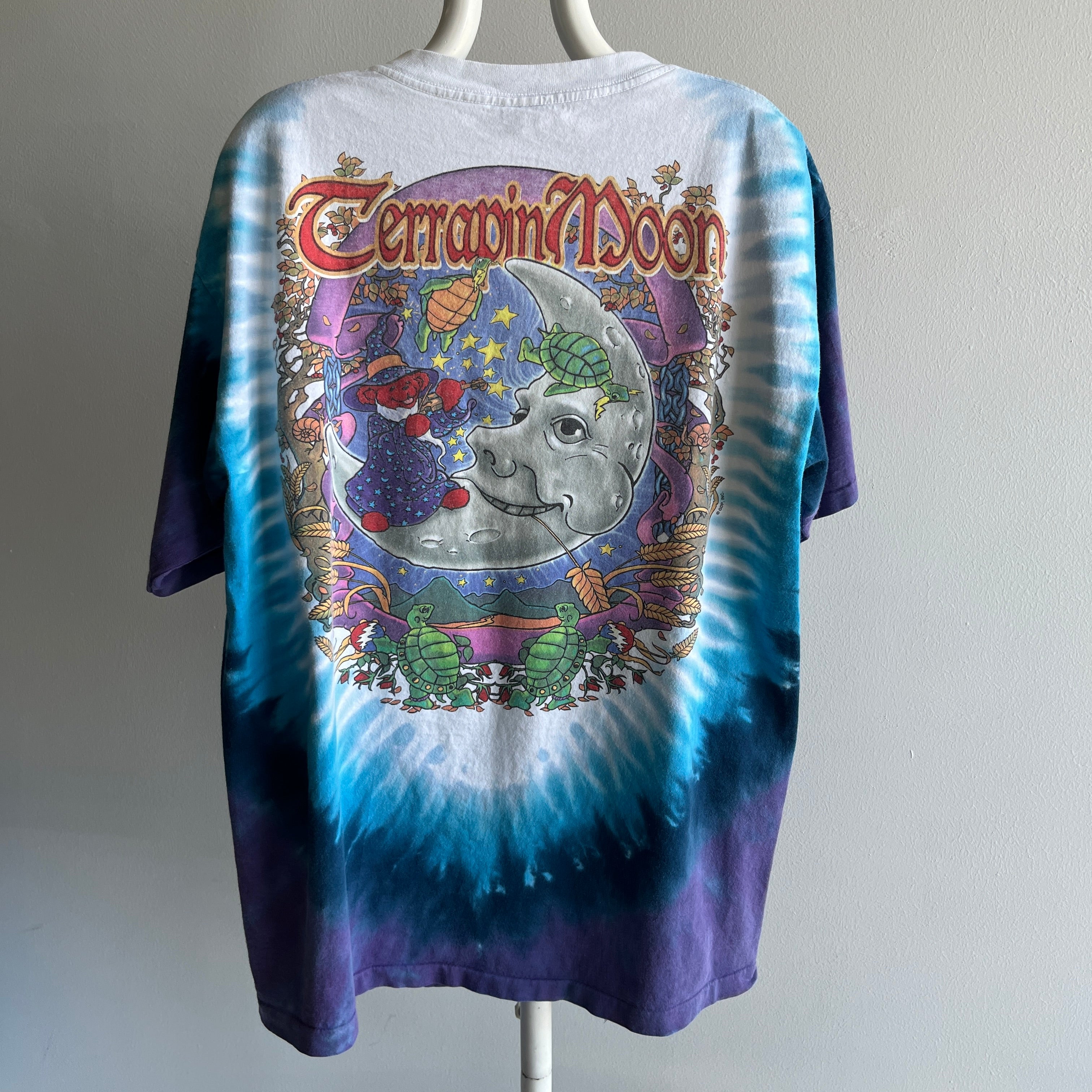 2000 Grateful Dead Terrapin Moon Front and Back T-Shirt by Liquid Blue