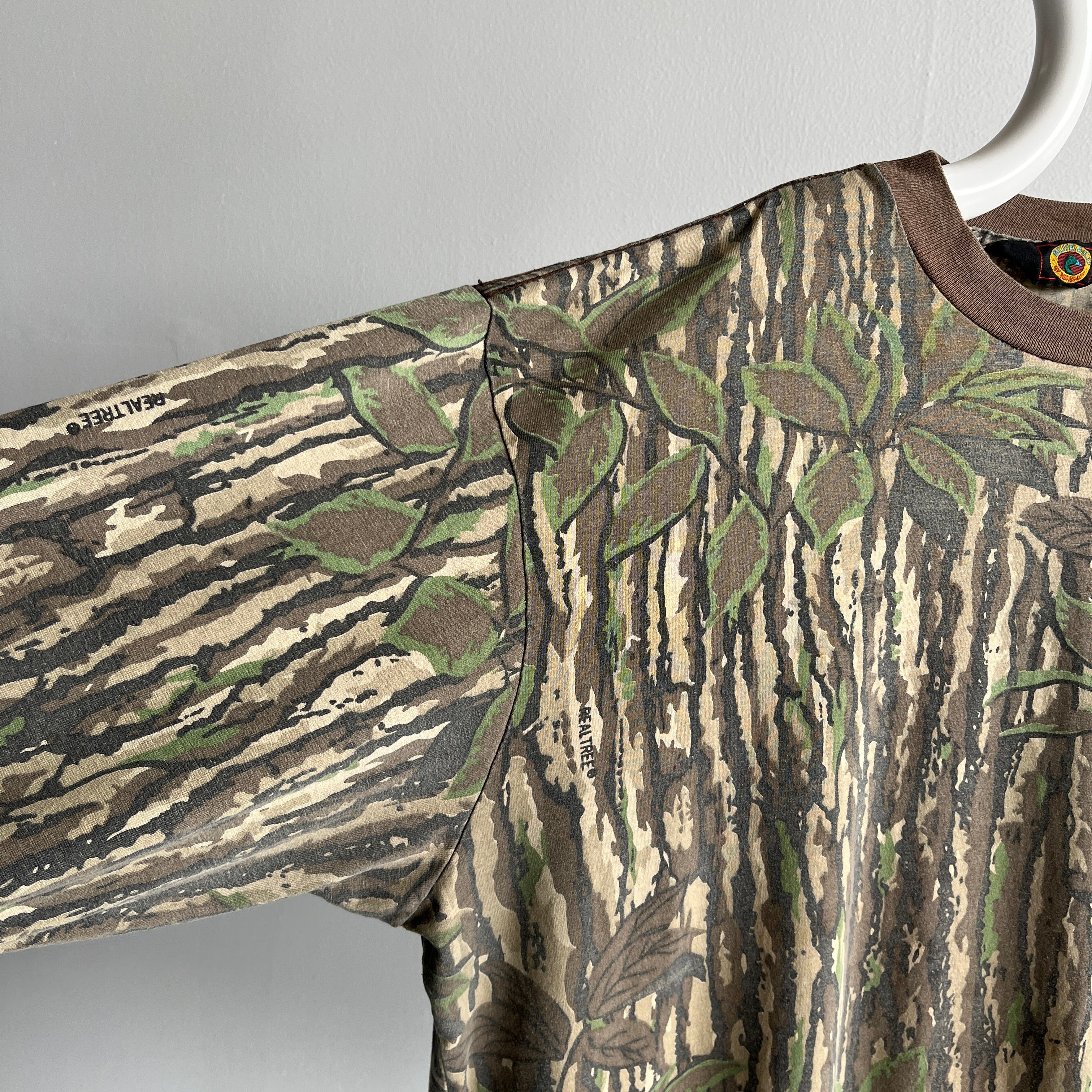 1980/90s Hand Mended Real Trees by Redhead Long Sleeve Camo T-Shirt - THIS