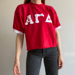 1990s Alpha Gamma Delta Slightly Cropped Football Shirt