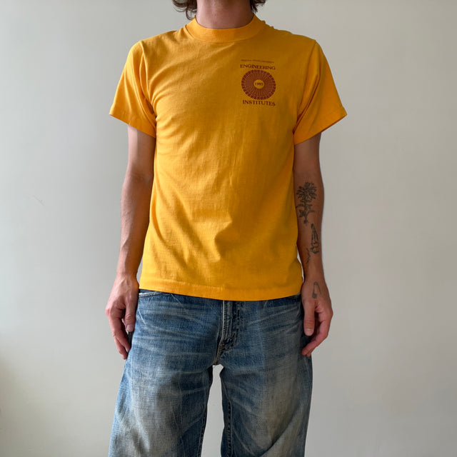 1985 Yellow ASU Engineering Institutes T Shirt