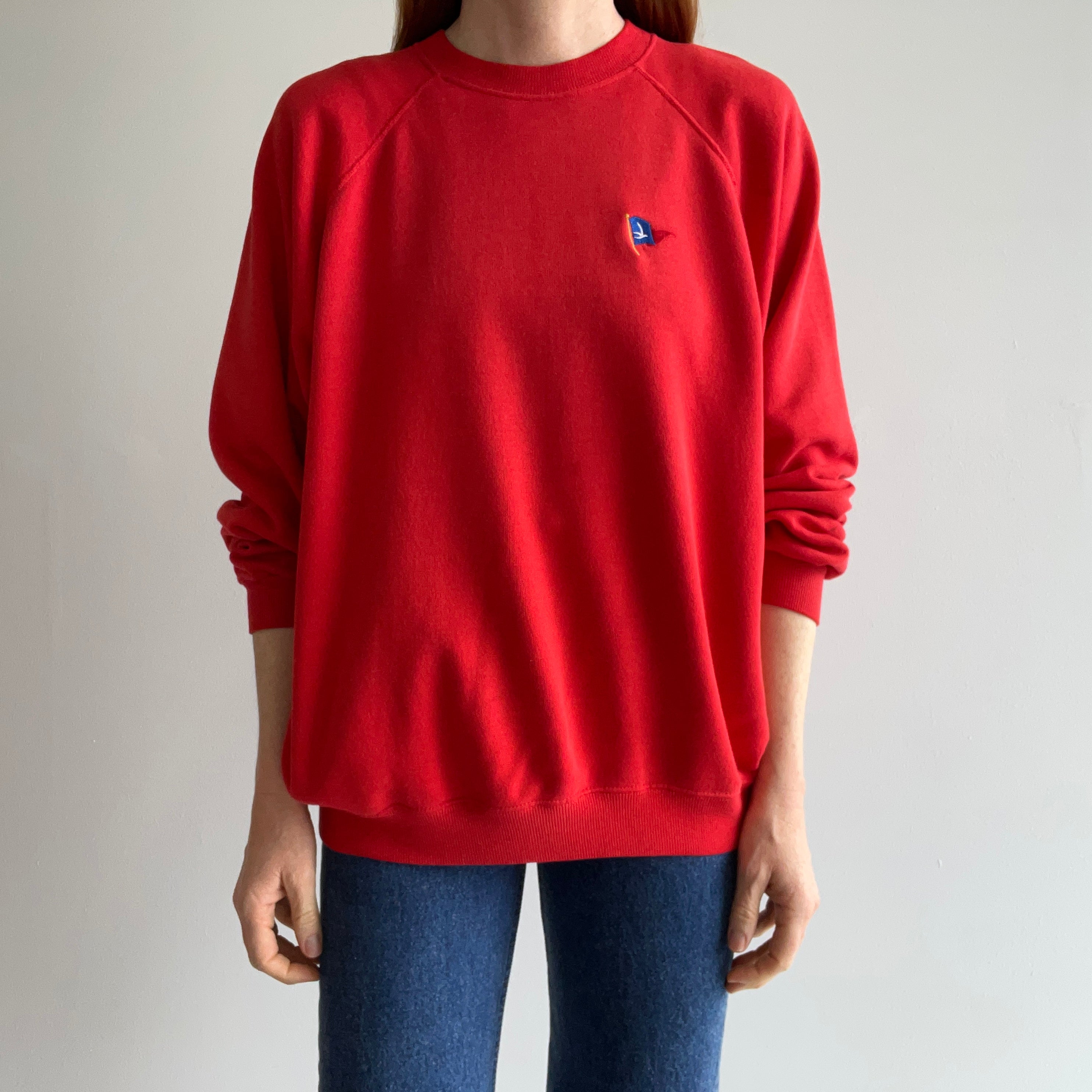 1980s Airline or Nautical Flag Sweatshirt - It Looks Familiar, But...