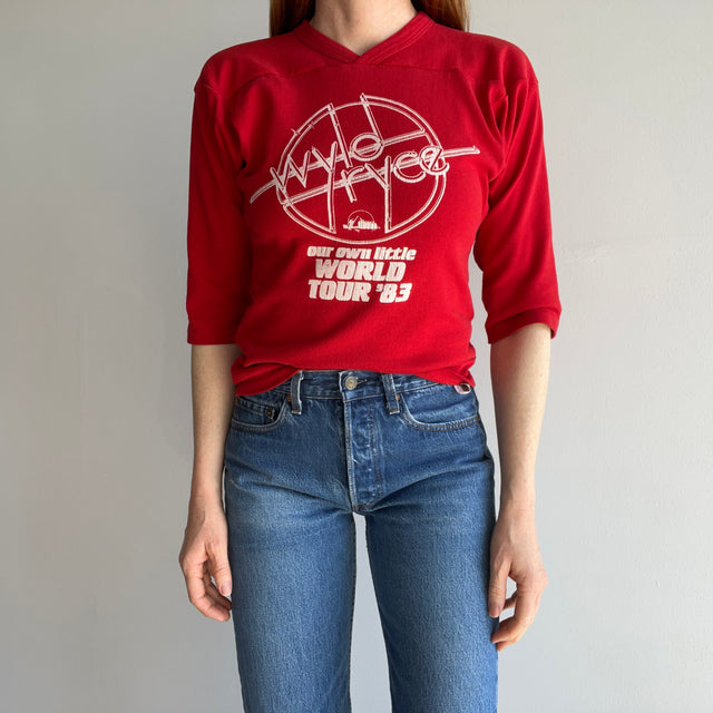 1983 Wyld Ryce Our Own Little World Tour Football T-Shirt by Russell