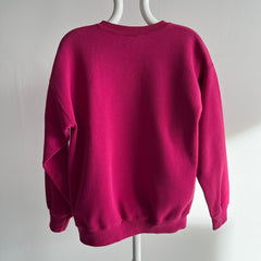 1990s Lee Brand Heavyweight (but really Medium) Magenta Pink Sweatshirt