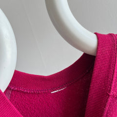 1980s Magenta Pink Smaller Size Raglan Sweatshirt