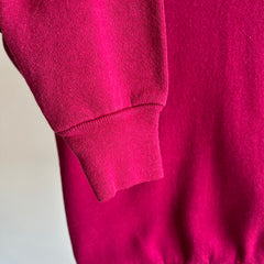 1980s Magenta Pink Smaller Size Raglan Sweatshirt