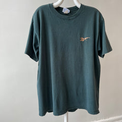 1980s Reebok Sun Faded Forest Green Cotton T-Shirt