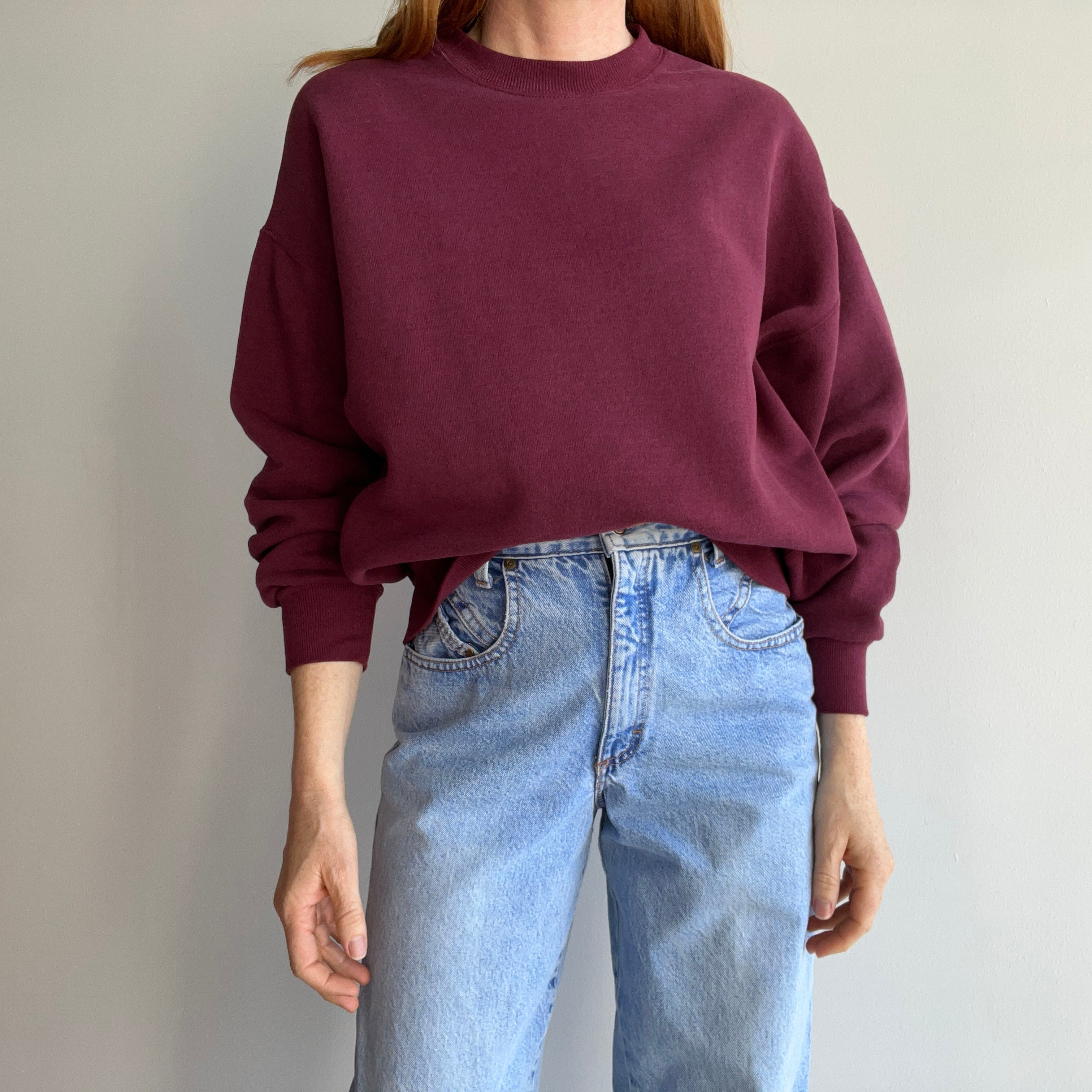 1980s Bassett Walker Burgundy Dreamboat Sweatshirt