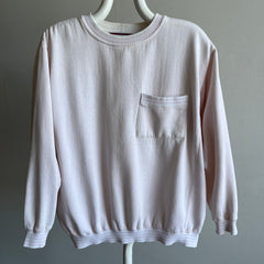 1980s Pale Pink Pocket Sweatshirt