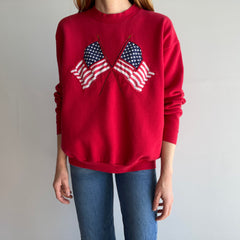 1990s American Flag Sweatshirt