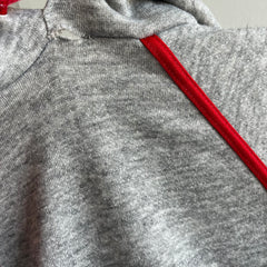 1980s Gray with Red Piping Hoodie