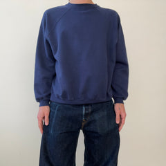 1990s Blank Navy Blue Raglan Sweatshirt