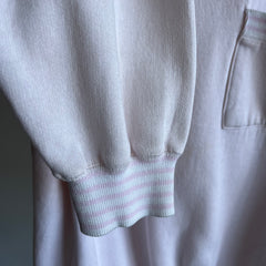 1980s Pale Pink Pocket Sweatshirt