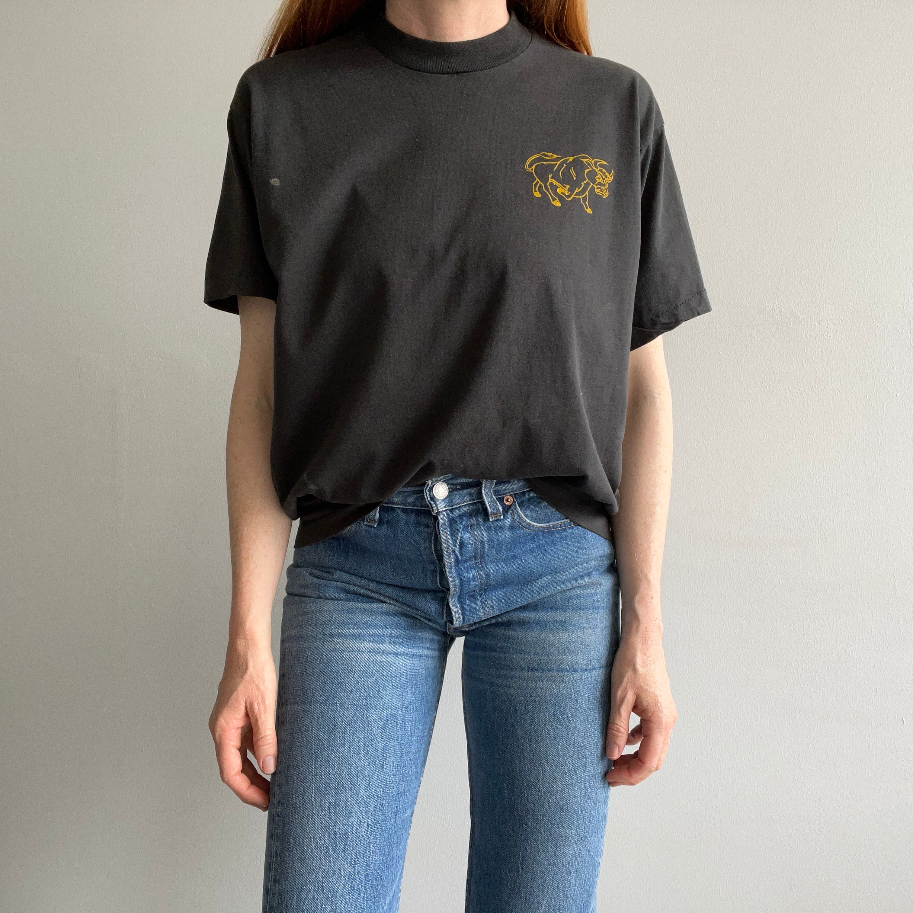 1980s Brass Bull Tavern - Morton, Illinois - Rad T-Shirt