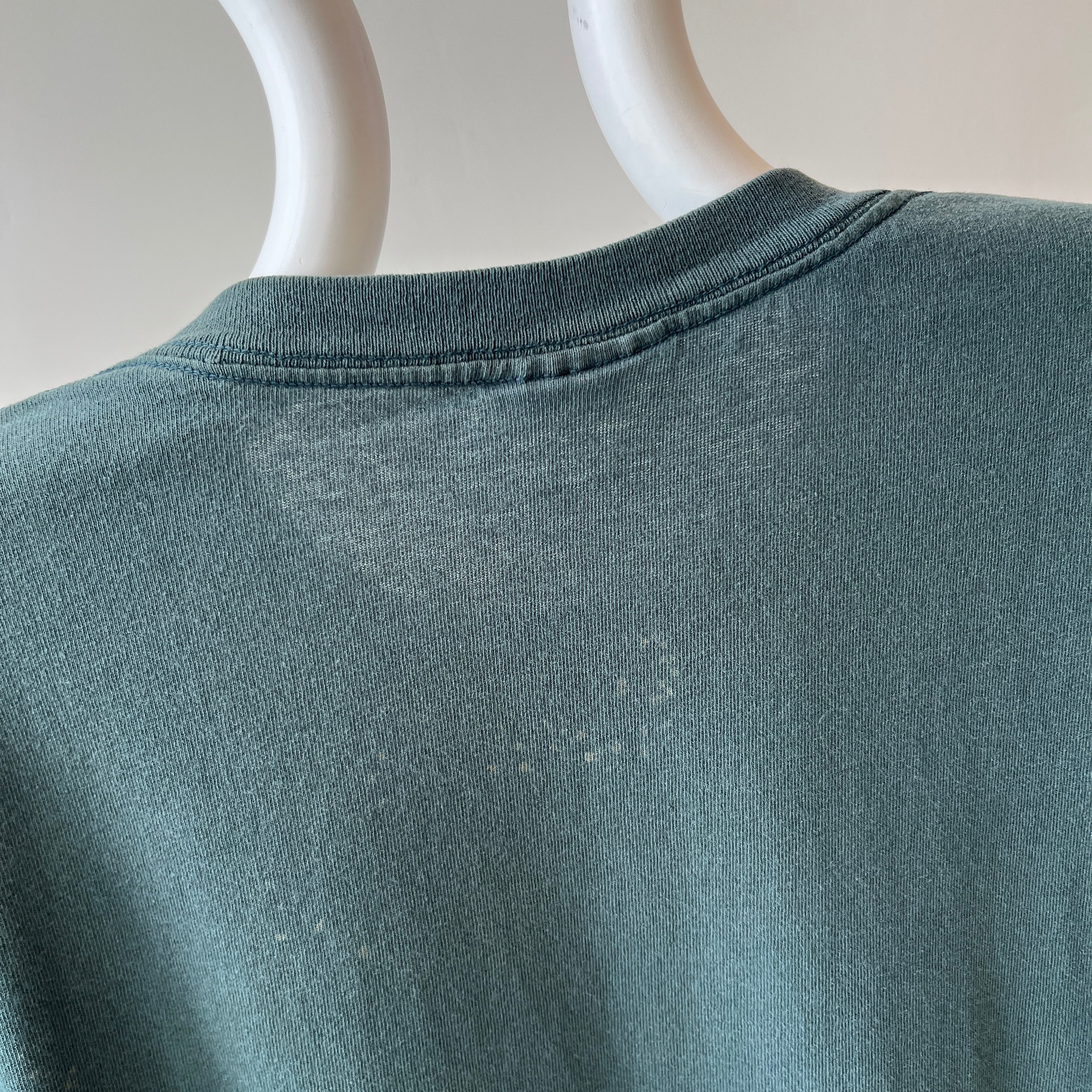 1980s Reebok Sun Faded Forest Green Cotton T-Shirt