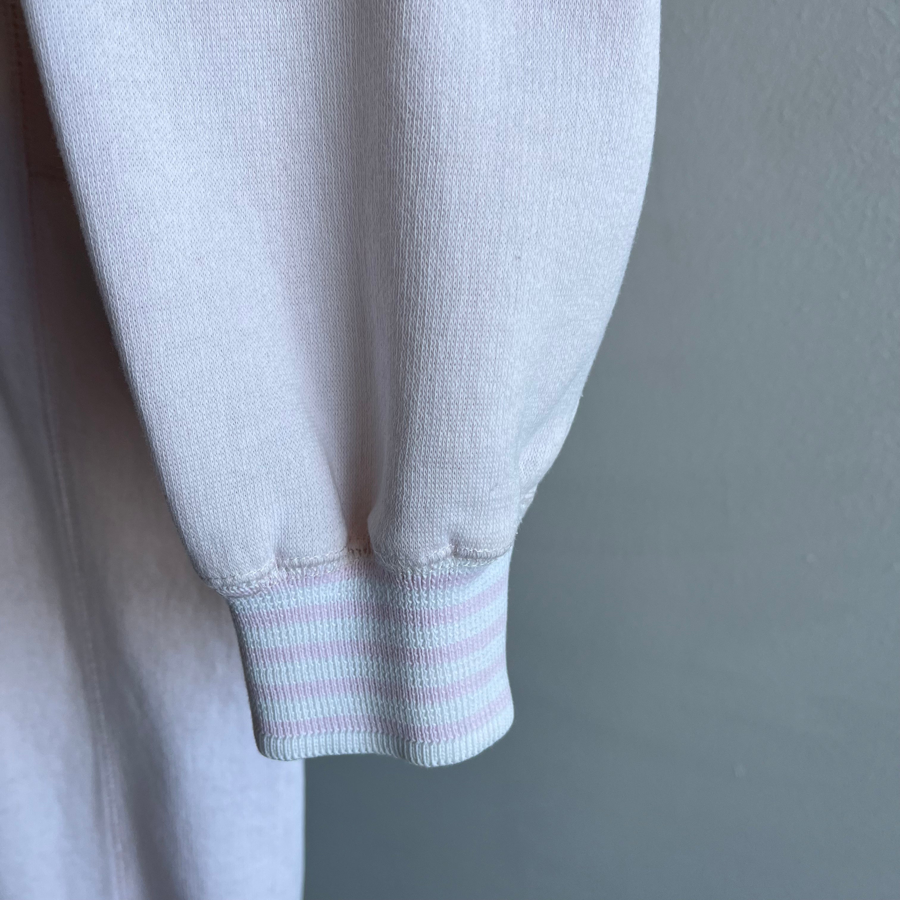 1980s Pale Pink Pocket Sweatshirt