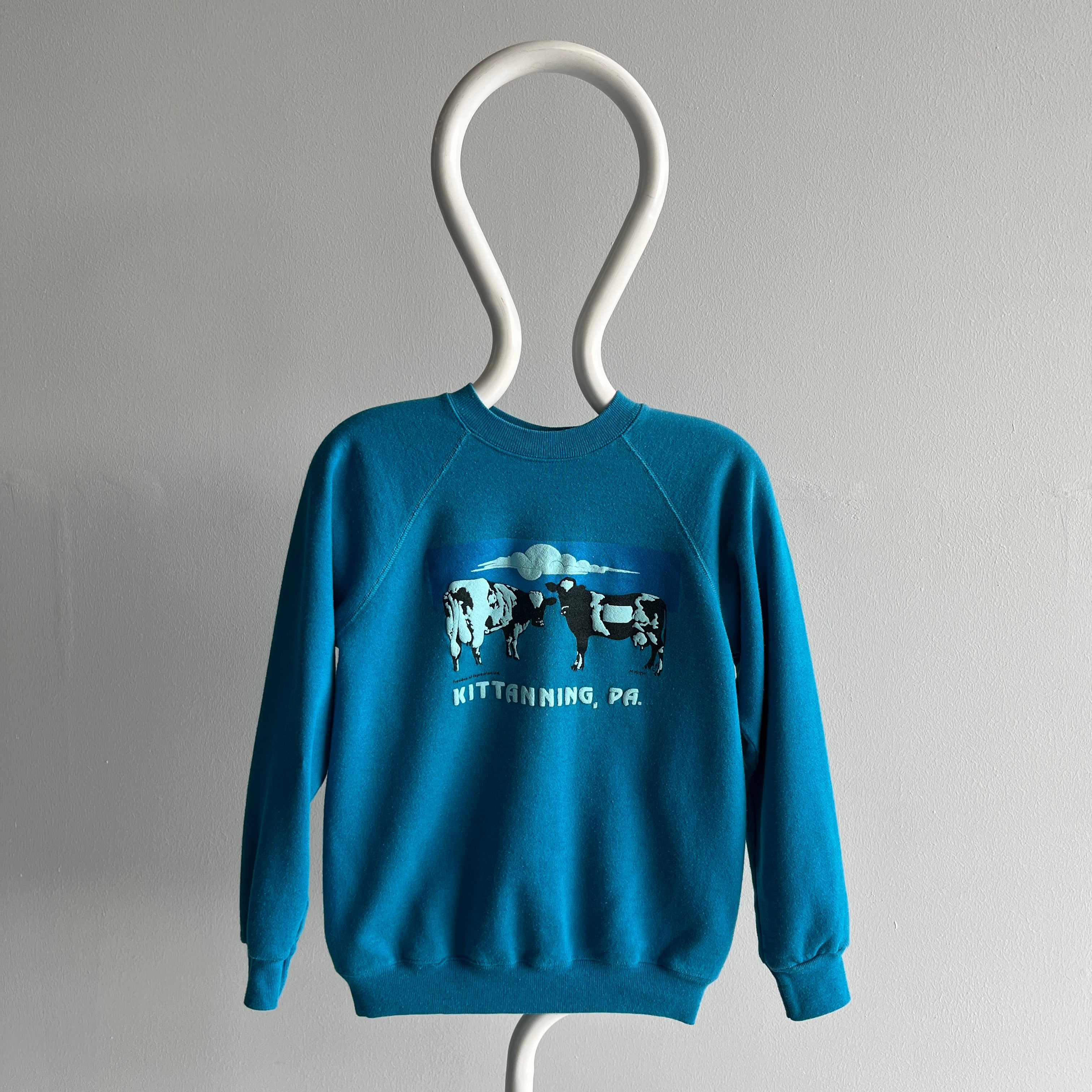 1980s Kittanning, PA Cow Sweatshirt - Yes, Cow Sweatshirt