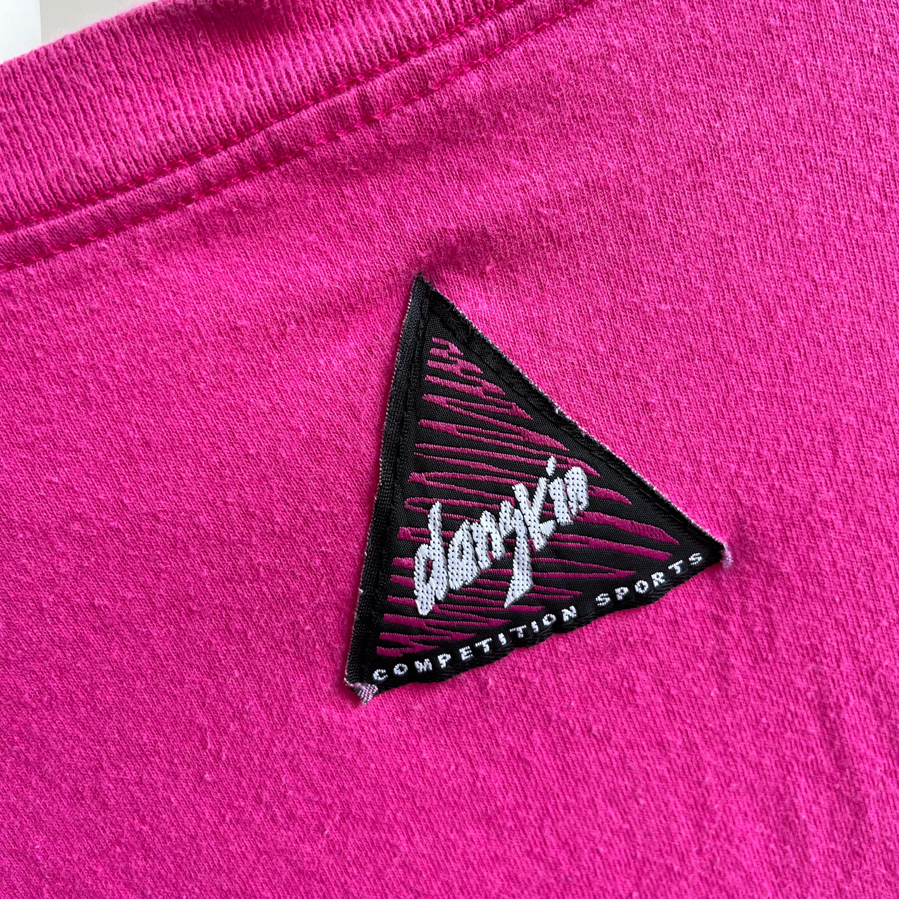1980s Danskin Hot Pink T-Shirt