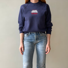 1980s Barbara Hand Stitched Sailboat Sweatshirt - Barb!