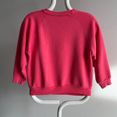1980s Shorter Long Sleeve Bubblegum Pink Sweatshirt