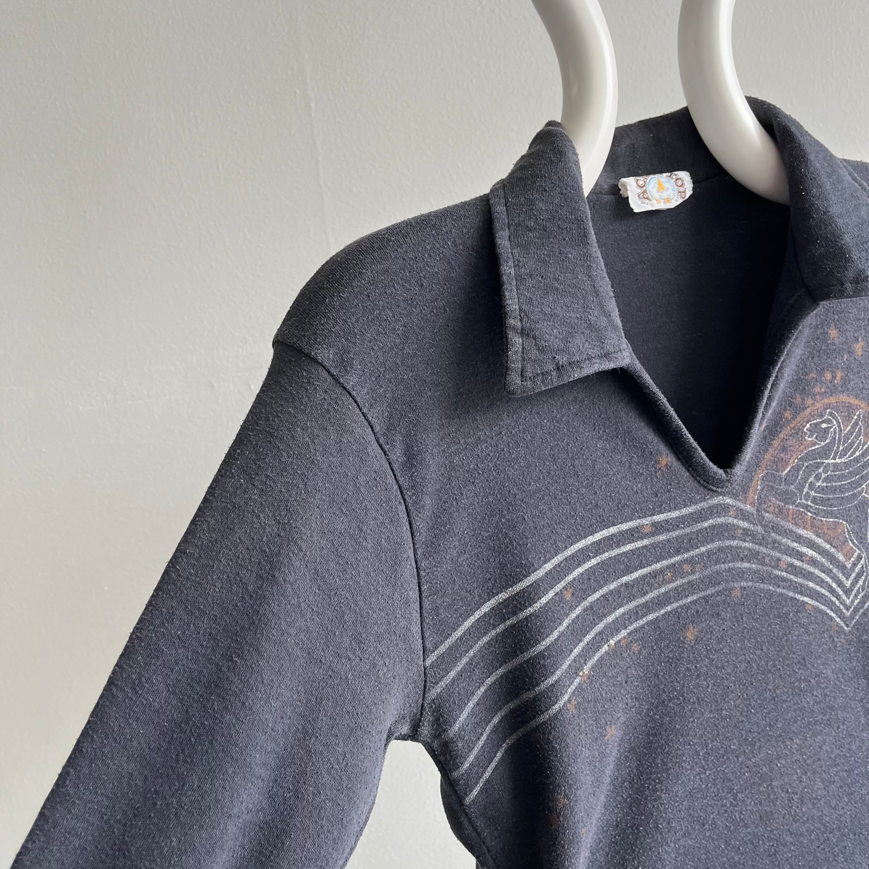 1970s Pegasus Long Sleeve Collared Shirt - WOW