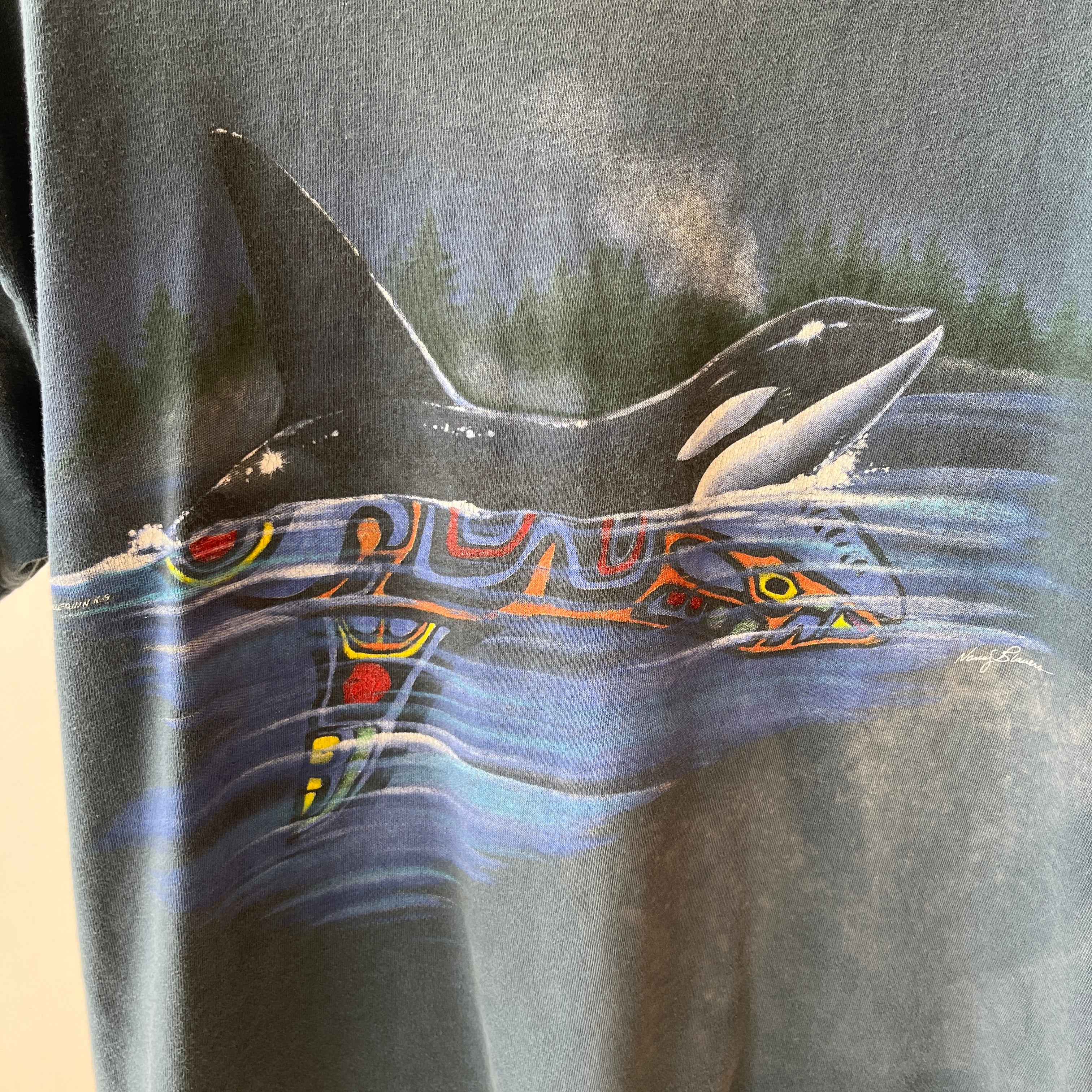 1994 Whale and Spirit Whale T-Shirt by Harlequin