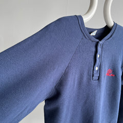 1980s Aspen Club Henley Sweatshirt by Champion Brand (USA Made)