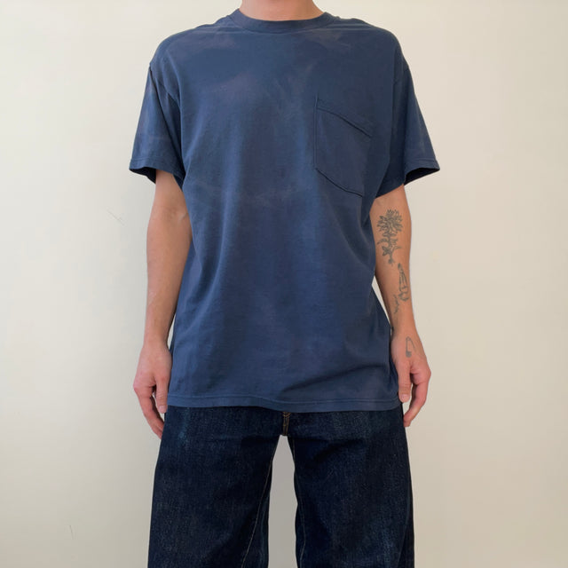 1990s Faded Navy Pocket T Shirt