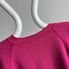 1990s Magenta Pink Raglan Medium Size