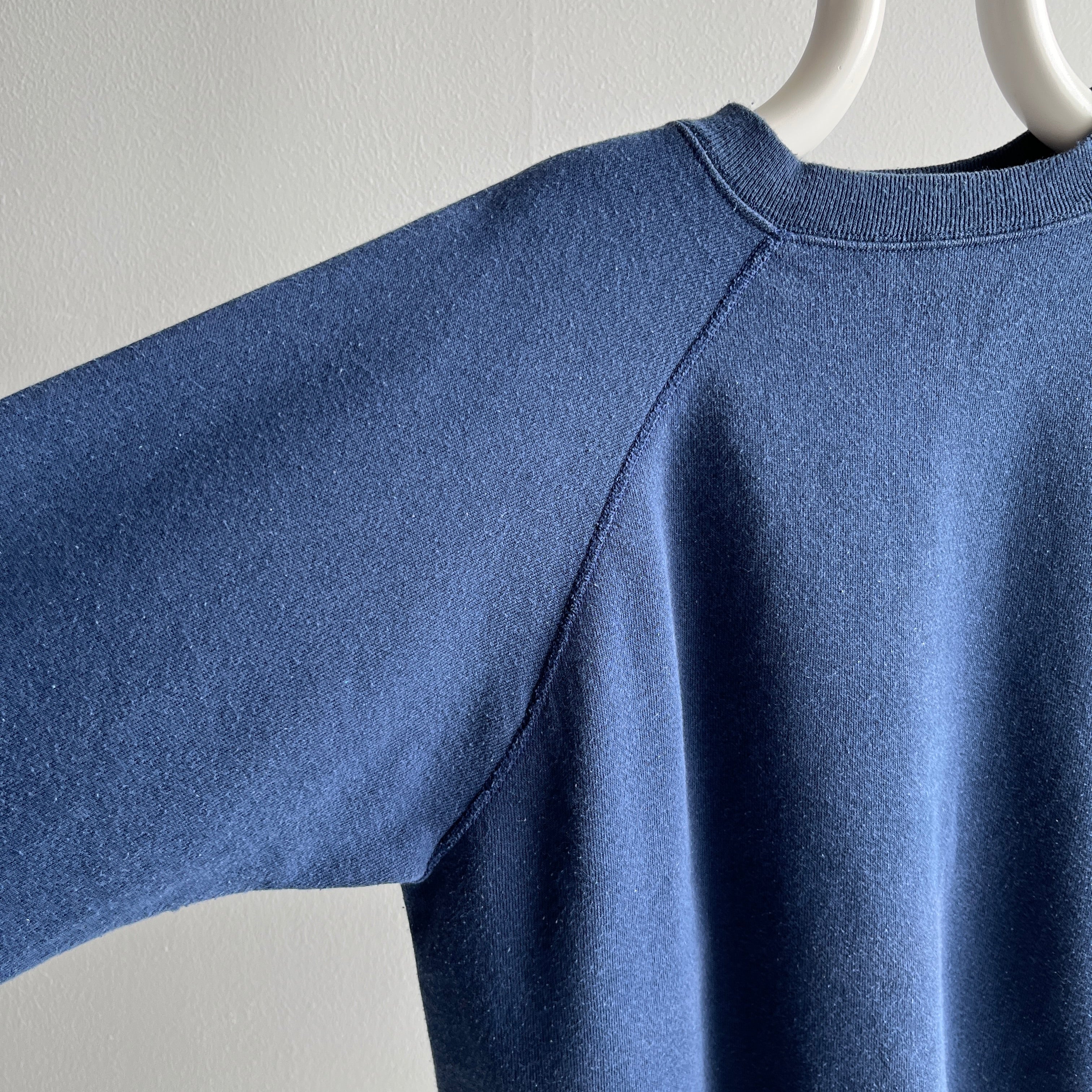 1980/90s Blank Navy Lightly Worn Sweatshirt