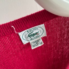 1970/80s Lacoste Hot Pink V-Neck Sweater