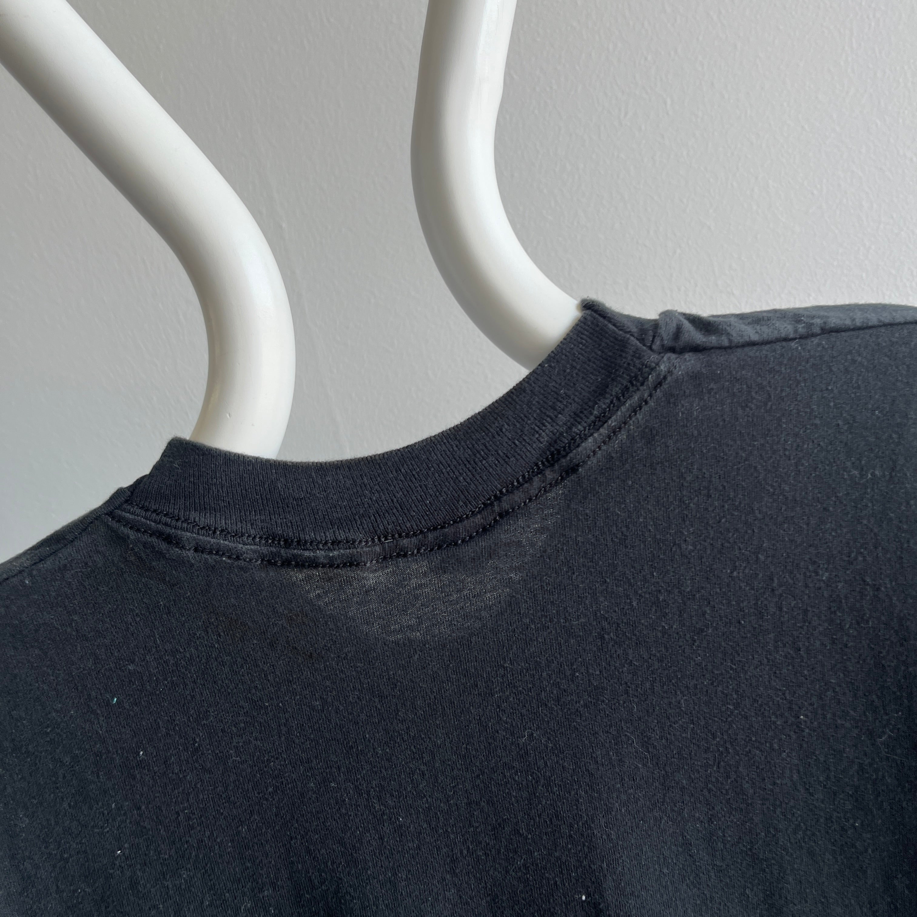 1980s Fabulous Blank Black Pocket T-Shirt