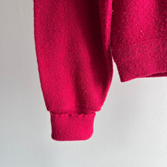 1970/80s Lacoste Hot Pink V-Neck Sweater