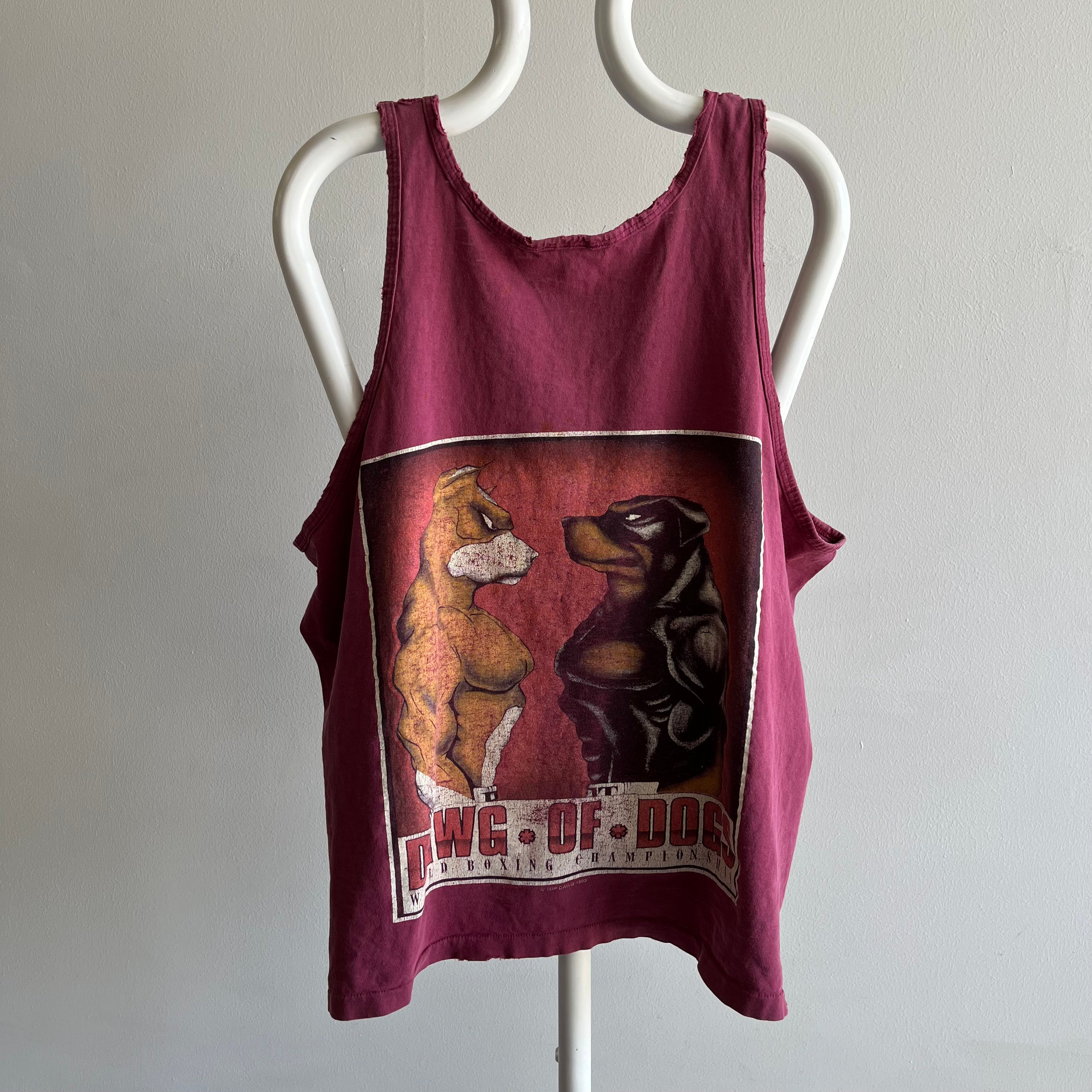 1993 Dawg Of Dogs Boxing Championships Tattered Tank Top